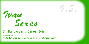 ivan seres business card